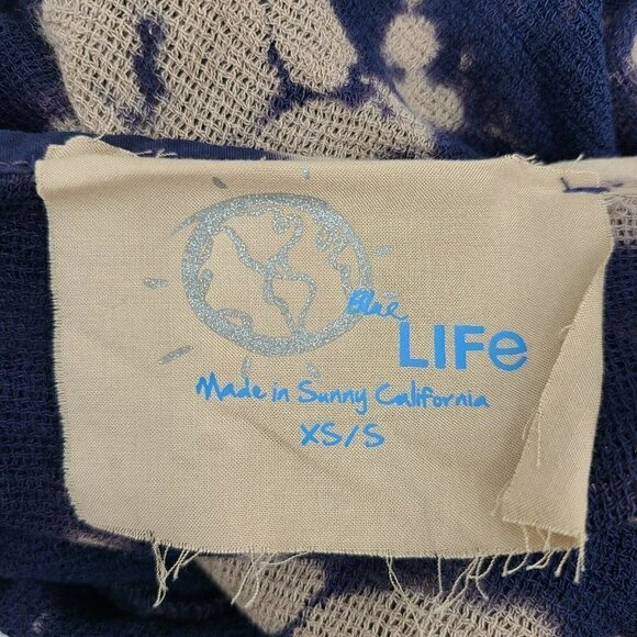 New Blue Life V Neck Cape Cool Cover Up Womens XS/S Dress Indigo Sand - Picture 5 of 8